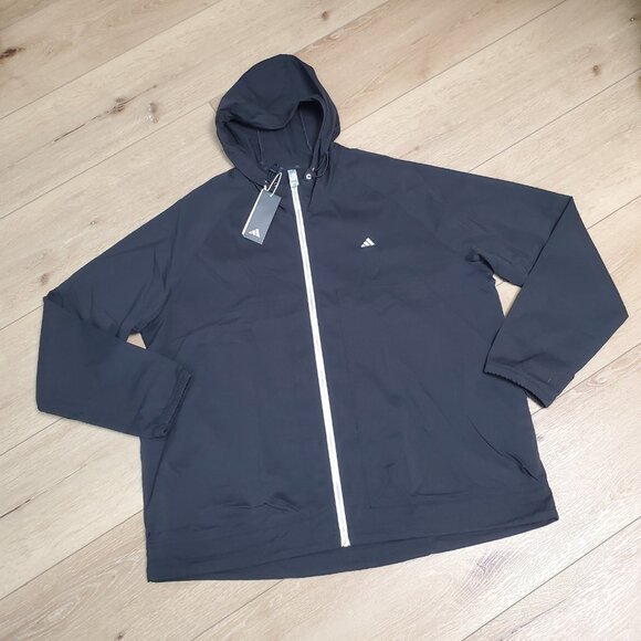 Adidas Golf Go-To Utility DWR Full Zip Jacket Black Mens Size 2XL NEW #IL0581 - Picture 6 of 10